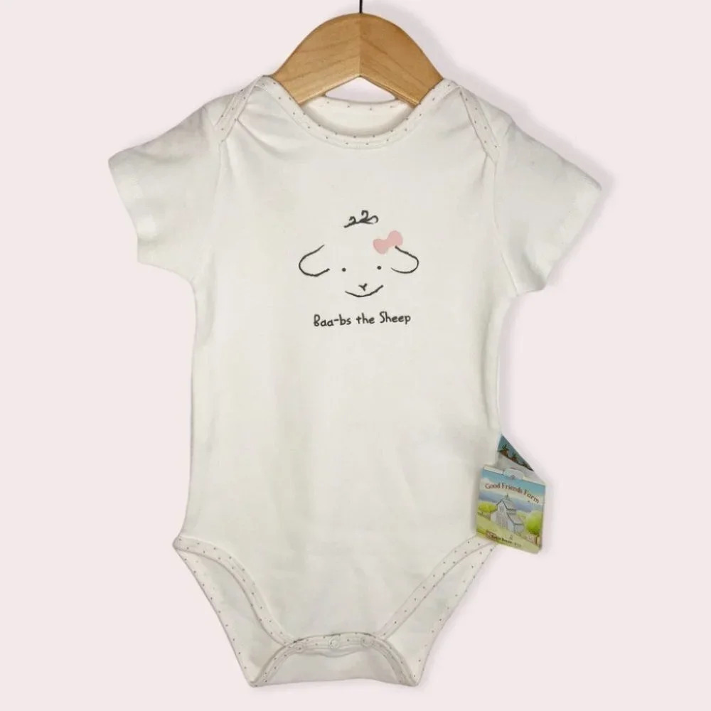 NWT Bunnies by the‎ Bay bodysuit baby sheep size 6-12 months